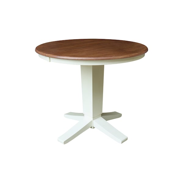 Whitewood Industries Rectangular Extension Dining Table W/ 4 Chairs, 36 in W, 30.1 in L, 48 in H, Parawood, 5 - K79-36RXT-23B-C2-4