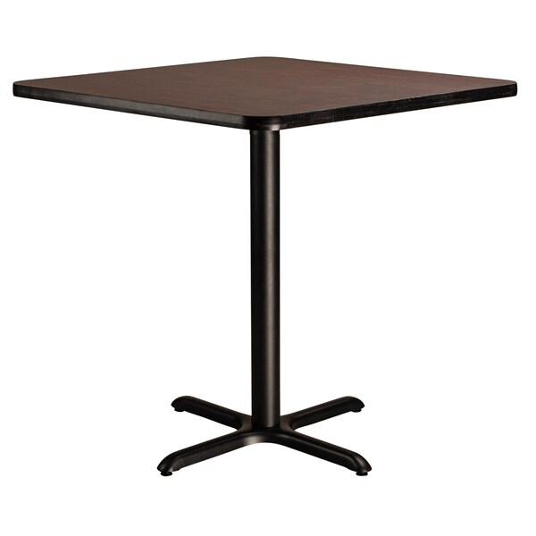 National Public Seating NPS Cafe Table, 36 Square, X Base, 36 Height - CT33636XCMY