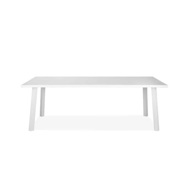 Gfancy Fixtures White Aluminum Dining Table - 87 x 39 x 29 in. - GF3088945