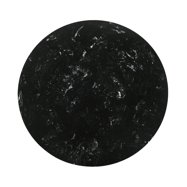 Armen Living Venus and Jackie 5 Piece Black Marble Round Dining Set - SETVEDIBLK5E