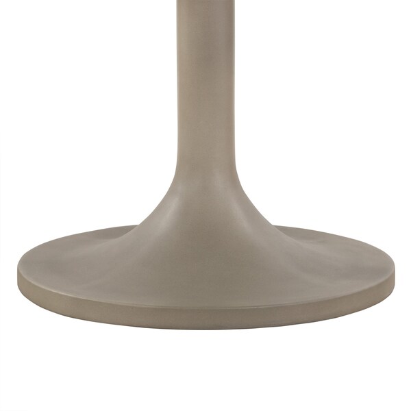 Armen Living Pippa Concrete and Metal Tulip Round Dining Table - LCPIDICCGR