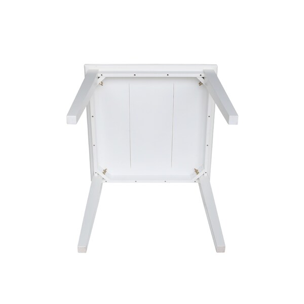 International Concepts Square Solid Wood Top Table, Dining Height, White, 30 in W, 30 in L, 30 in H, Wood, White - K08-3030-30S