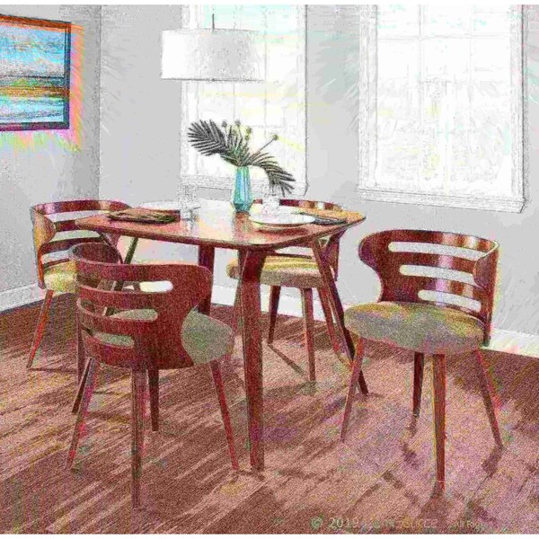 Lumisource Folia Dinette Table in Walnut - DT-FOLIA WL