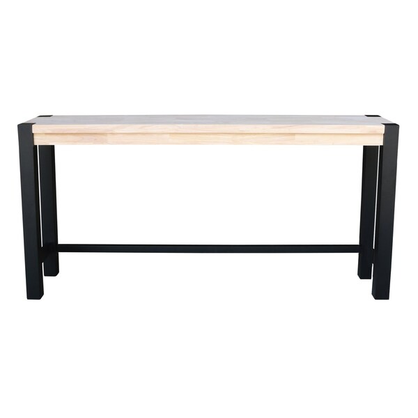 Whitewood Industries Rectangular Fixed Top Table, 72 in W, 36 in L, 16 in H, Parawood, Unfinished/Black - T-1672-36