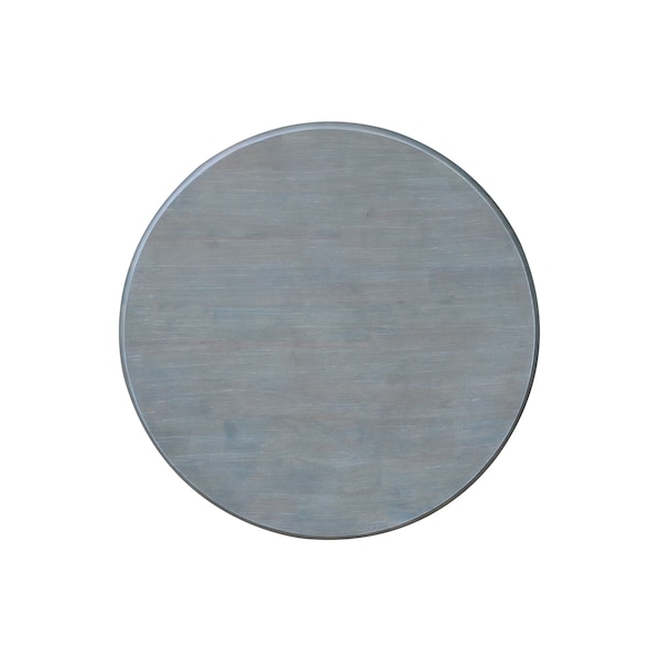 International Concepts Round 30 in Rd Top Ped Table, Dining Ht, White/Heather Gray, 30 in W, 30 in L, 29.9 in H, Wood - K05-30RT-27B