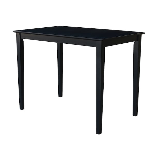 International Concepts Rectangle Solid Wood Top Table, Black, 48 in W, 30 in L, 36 in H, Wood, Black - K46-3048-36S