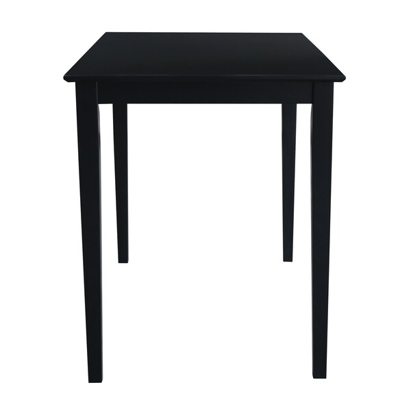 International Concepts Rectangle Solid Wood Top Table, Black, 48 in W, 30 in L, 36 in H, Wood, Black - K46-3048-36S