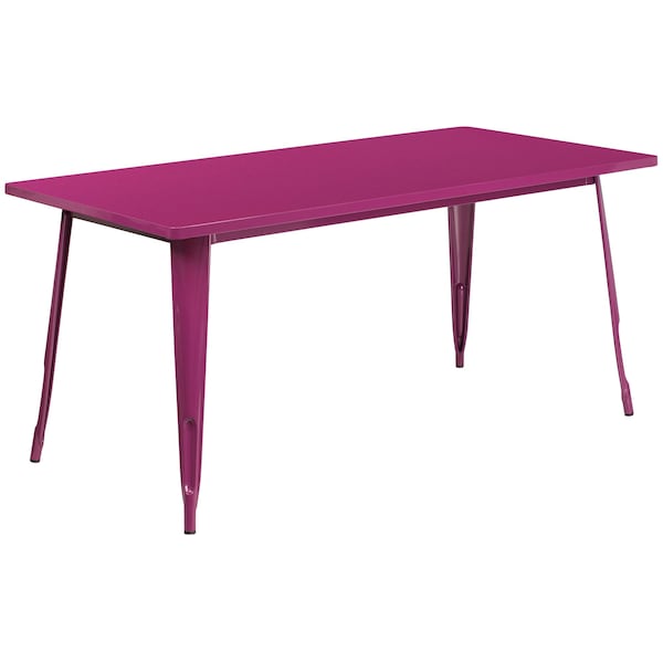 Flash Furniture Rectangle 31.5" W, 63" L, 29.5" H, Metal, Purple - ET-CT005-PUR-GG