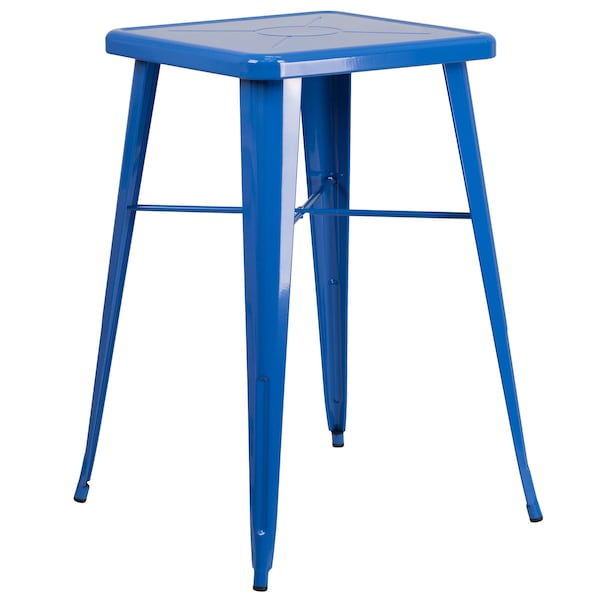 Flash Furniture Square 27.75" W, 27.75" L, 40" H, Metal, Blue - CH-31330B-2-30GB-BL-GG
