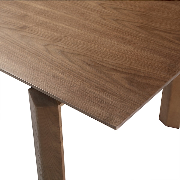 Armen Living Treviso Parker Mid-Century Walnut Wood 5 Piece Dining Set - SETTVDIWAPKGR