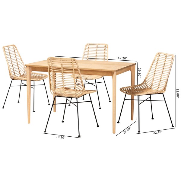 Baxton Studio 47.2" W X 29.5" L X 29.9" H - 234-12818-13280-ZORO