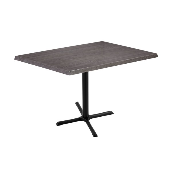Holland Bar Stool Co 36" Tall OD211 Black Table Base 30" x 30" Foot 30" x 48" Charcoal Top by the HollBar Stool Co. - OD211-3036BWOD3048CHAR
