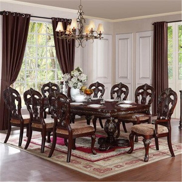 Sunset Trading 9 Piece Double Pedestal Extension Dining Set - DLU-ADW4296-C30-CT9PC