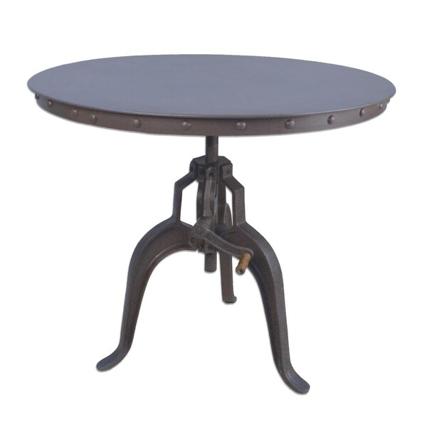 Carolina Cottage Carolina Cottage CT3636RT-IND 30 x 36 in. Mundra Industrial Adjustable Crank Table - CT3636RT-IND