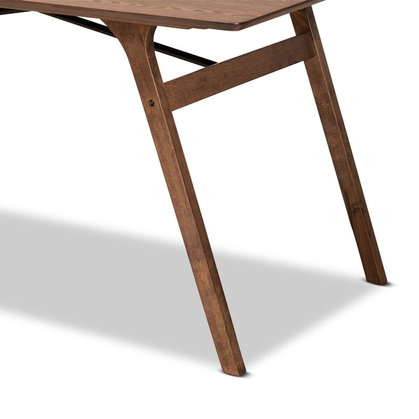 Baxton Studio Saxton Mid-Century Modern Transitional Walnut Brown Finished Wood Dining Table - 186-11866-ZORO
