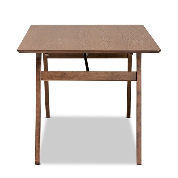 Baxton Studio Saxton Mid-Century Modern Transitional Walnut Brown Finished Wood Dining Table - 186-11866-ZORO
