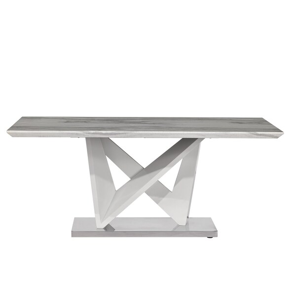 Global Furniture Usa Transitional High Gloss, Marble, Paper D844 Dining Table - 2959
