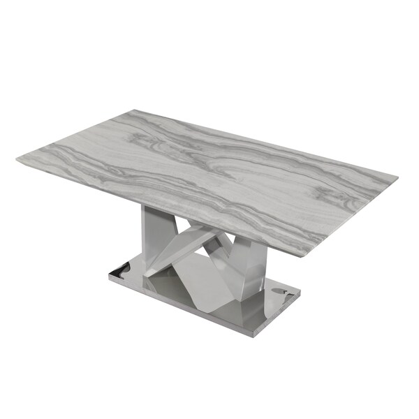 Global Furniture Usa Transitional High Gloss, Marble, Paper D844 Dining Table - 2959