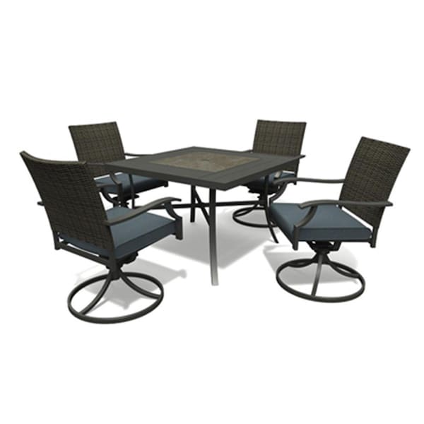 Latestluxury 5 Piece Four Seasons Courtyard Belmont Dining Set - LA3253304
