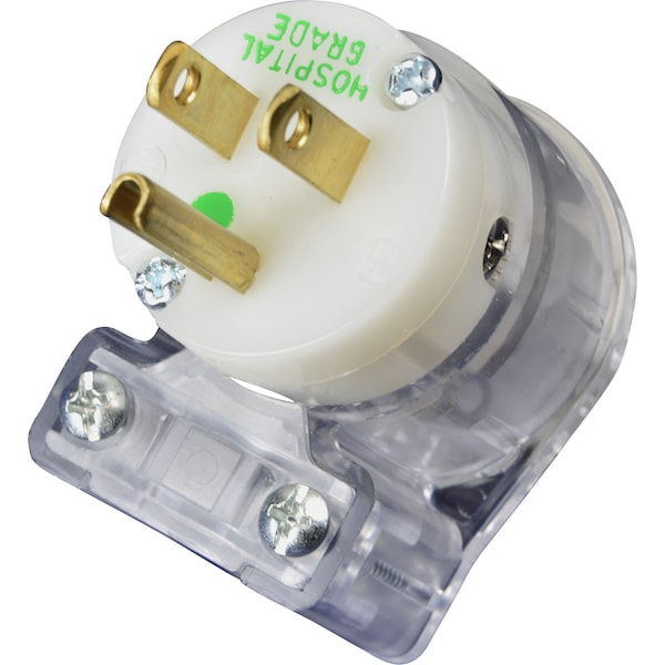 Marinco 8215Tra Marinco 15A 125V Plug, Right Angl Clear - 8215TRA