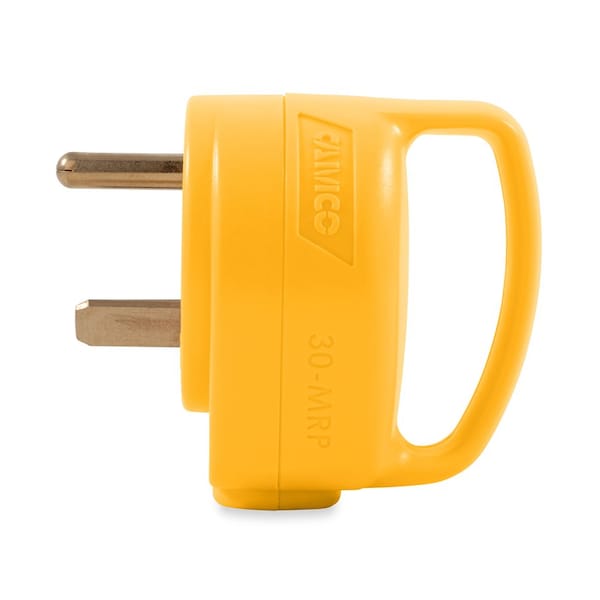 Camco 30AMP POWERGRIP MINI REPLACEMENT MALE PLUG 125V/3750W, CCSAUS - 55283