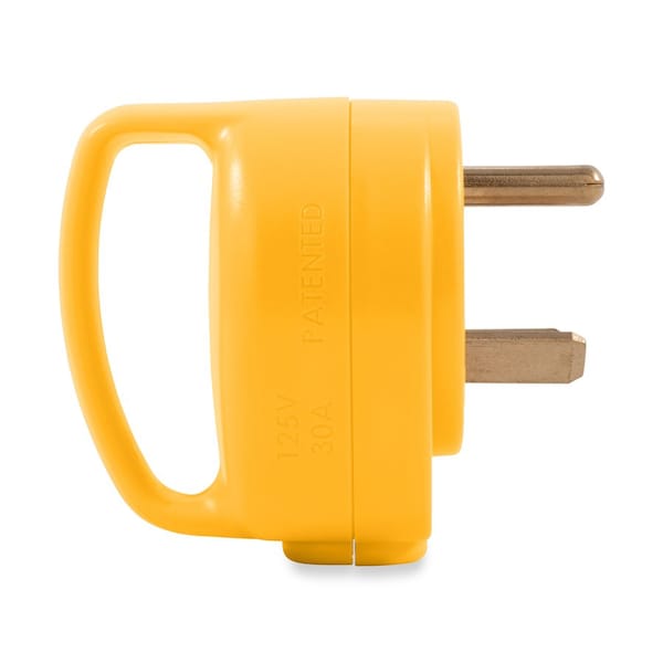 Camco 30AMP POWERGRIP MINI REPLACEMENT MALE PLUG 125V/3750W, CCSAUS - 55283