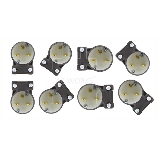 Ac Works 15A 250V NEMA 6-15 All Angles Plug with UL, C-UL Approval - ASE615P