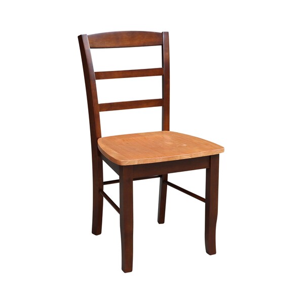 International Concepts 42 in Dual Drop Leaf Dining Table with 4 Ladder Back Dining Chairs - 5 Piece Dining Set - K581-42DP-C58-2-4