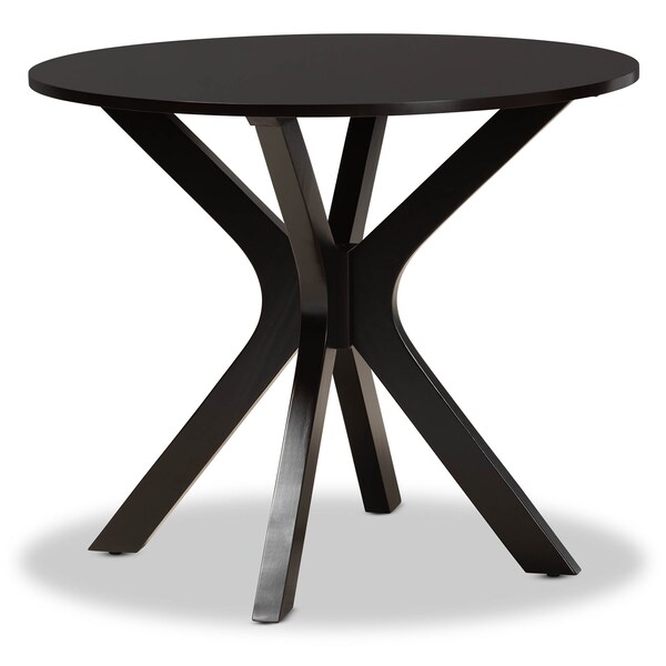 Baxton Studio Sadie Grey Upholstered and Dark Brown Finished Wood 5-Piece Dining Set - 172-9730-10892