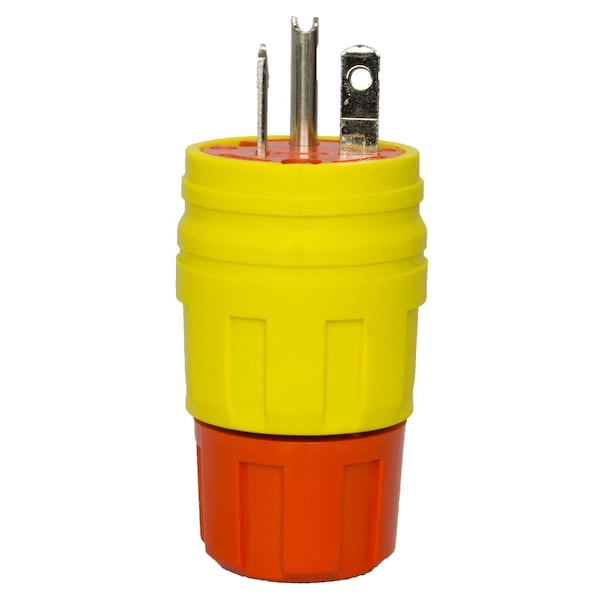 Ericson 3 Wire Industrial Straight Blade Plug 250VAC 20A - 1516-PW6P-AM
