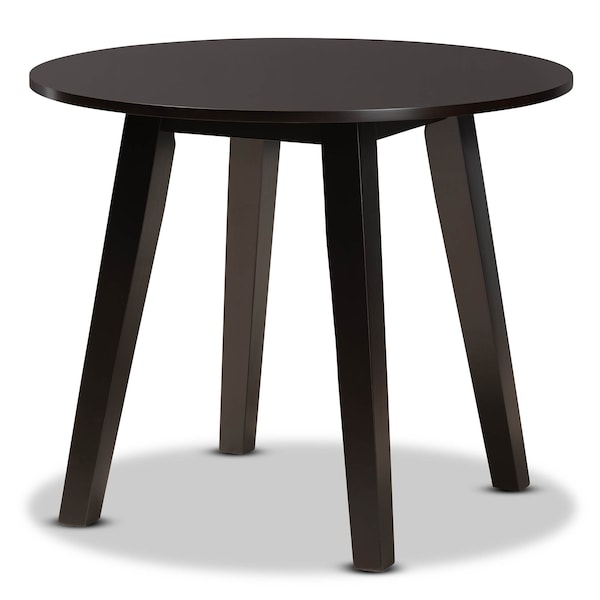Baxton Studio Heidi Sand Upholstered and Dark Brown Finished Wood 5-Piece Dining Set - 172-9733-10896
