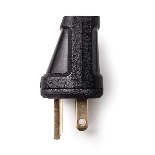 Easylife Tech 15 A 125 V Grounded Replacement Plug Straight Blade Polarized (black) - 0-1101-N