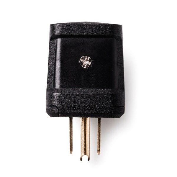 Easylife Tech 15 A 125 V Grounded Replacement Plug Straight Blade Polarized (black) - 0-1101-N