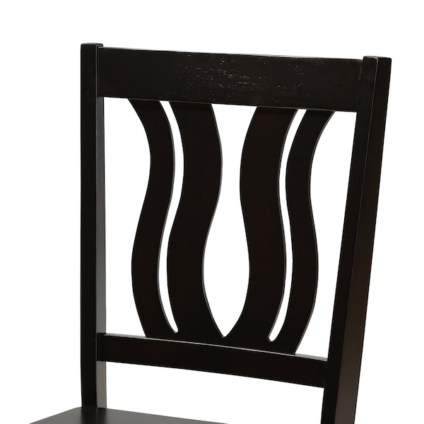 Baxton Studio Mare Modern and Contemporary Transitional Dark Brown Finished Wood 5-Piece Dining Set - 177-11377-10892-ZORO