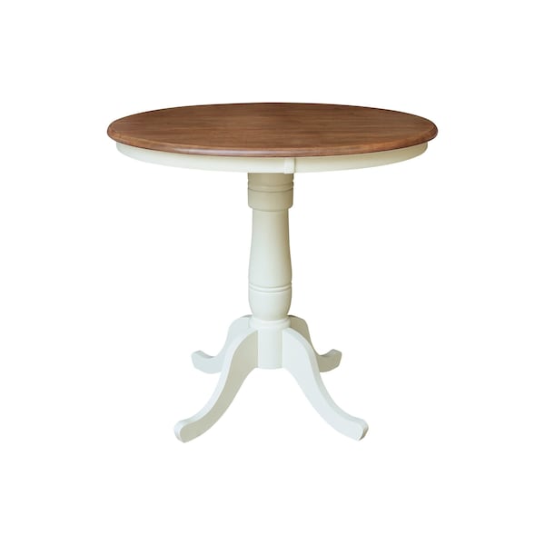 Whitewood Industries Rectangular Fixed Top Table W/ 4 Counter Height Stools, 36 in W, 35.1 in L, 36 in H, Parawood, 5 - K79-36RT-6B-S402-4