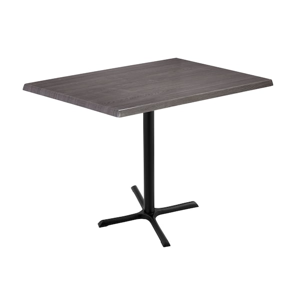 Holland Bar Stool Co 42" Tall OD211 Black Table Base 30" x 30" Foot 30" x 48" Charcoal Top by the HollBar Stool Co. - OD211-3042BWOD3048CHAR