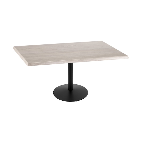Holland Bar Stool Co 30" Tall OD214 Black Table Base 22" Diameter Foot 30" x 48" White Ash Top by the HollBar Stool Co. - OD214-2230BWOD3048WA