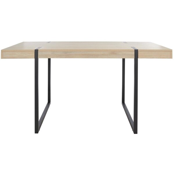 Safavieh 59.1 x 33.5 x 29.5 in. Cael Dining Table Sand & Black - DTB9300B
