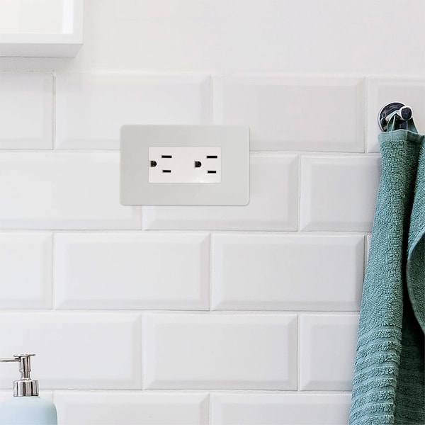 Faith Duplex Receptacle Outlet, Non-Tamper-Resistant 3-Prong Outlet Receptacle, 3-Wire, White, 10PK - SSRE4-WH-10