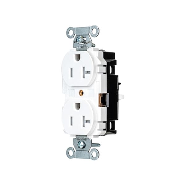 Hubbell Receptacle, 1 hp, 125V AC, NEMA 5-20R - BR20STWTR