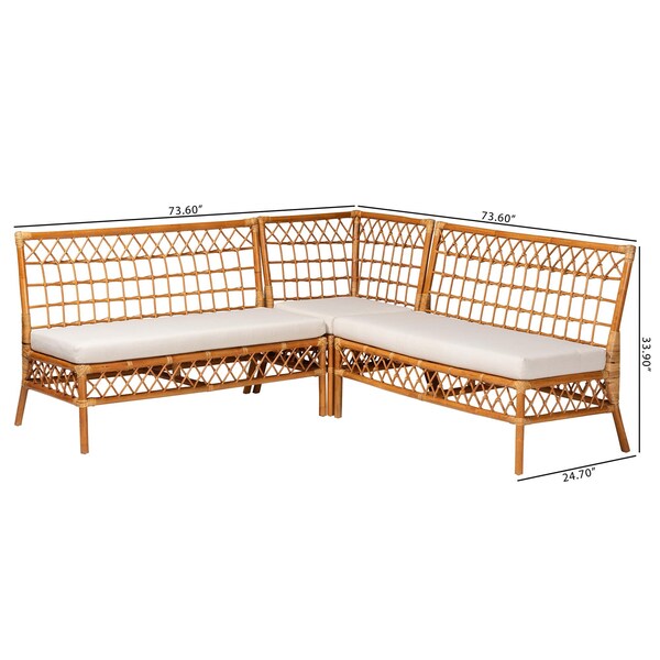 Bali & Pari 73.6" W X 33.9" L X 73.6" H - 241-13424-13425-ZORO