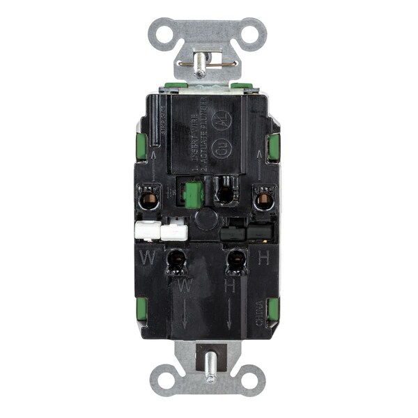 Hubbell Receptacle, 1 hp, 125V AC, NEMA 5-20R - BR20STGN