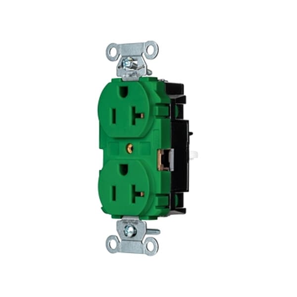 Hubbell Receptacle, 1 hp, 125V AC, NEMA 5-20R - BR20STGN