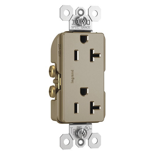 Legrand Recept, Silver, 20 A, 2P3W, Back; Side, 1PK - TR26352RNICC6