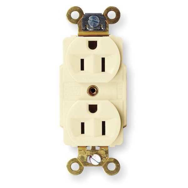 Hubbell 15A Duplex Receptacle 125VAC 5-15R IV - HBL5262I