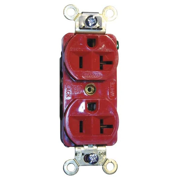 Hubbell 20A Duplex Receptacle 125VAC 5-20R RD - HBL5352R