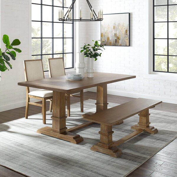 Crosley Furniture Joanna Dining Set, Rustic Brown - 4 Piece - KF20018RB