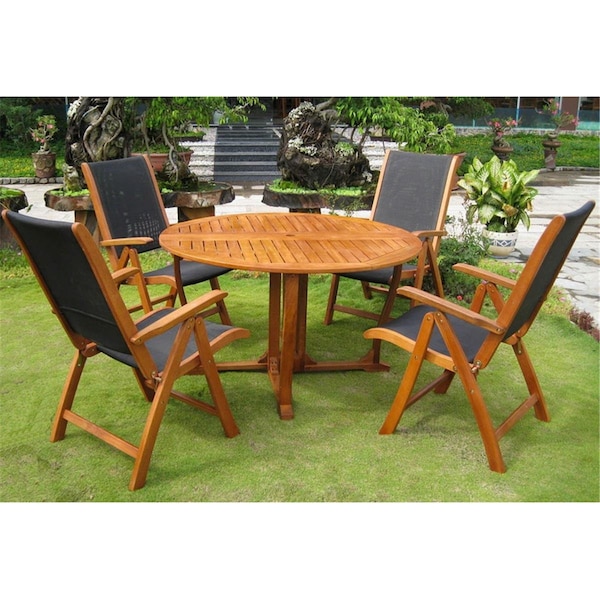 Fixturesfirst Round Royal Tahiti Santiago Dining Group, Stain - FI2997114