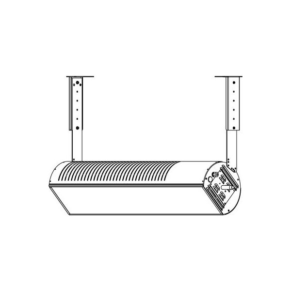 Sunstar Heating Products SunStar Wall/Ceiling Telescopic Mounting Bracket Kit for GLASS Infrared Heaters 15in- 30in Space - 44560352