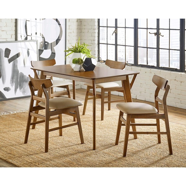 Progressive Furniture Dining Room Dining Table with 4 Chairs, Toffee - D875-10